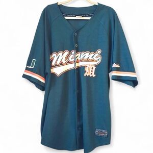 Miami Hurricanes Men's Green Athletic Jersey